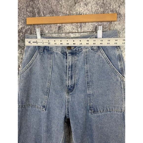 Simple Society Jeans Women's 9/29 Blue Super High Rise Carpenter Wide Leg Teens - Picture 6 of 15